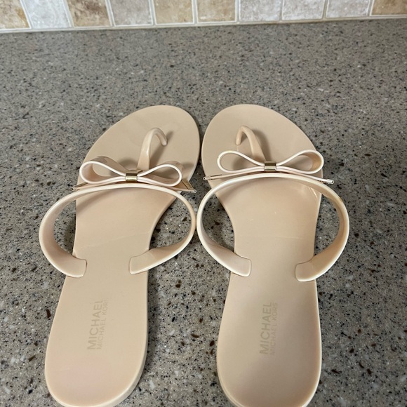 Michael Kors Women’s Kayden Bow Nude Jelly Sandal Sz 10 - Picture 5 of 6